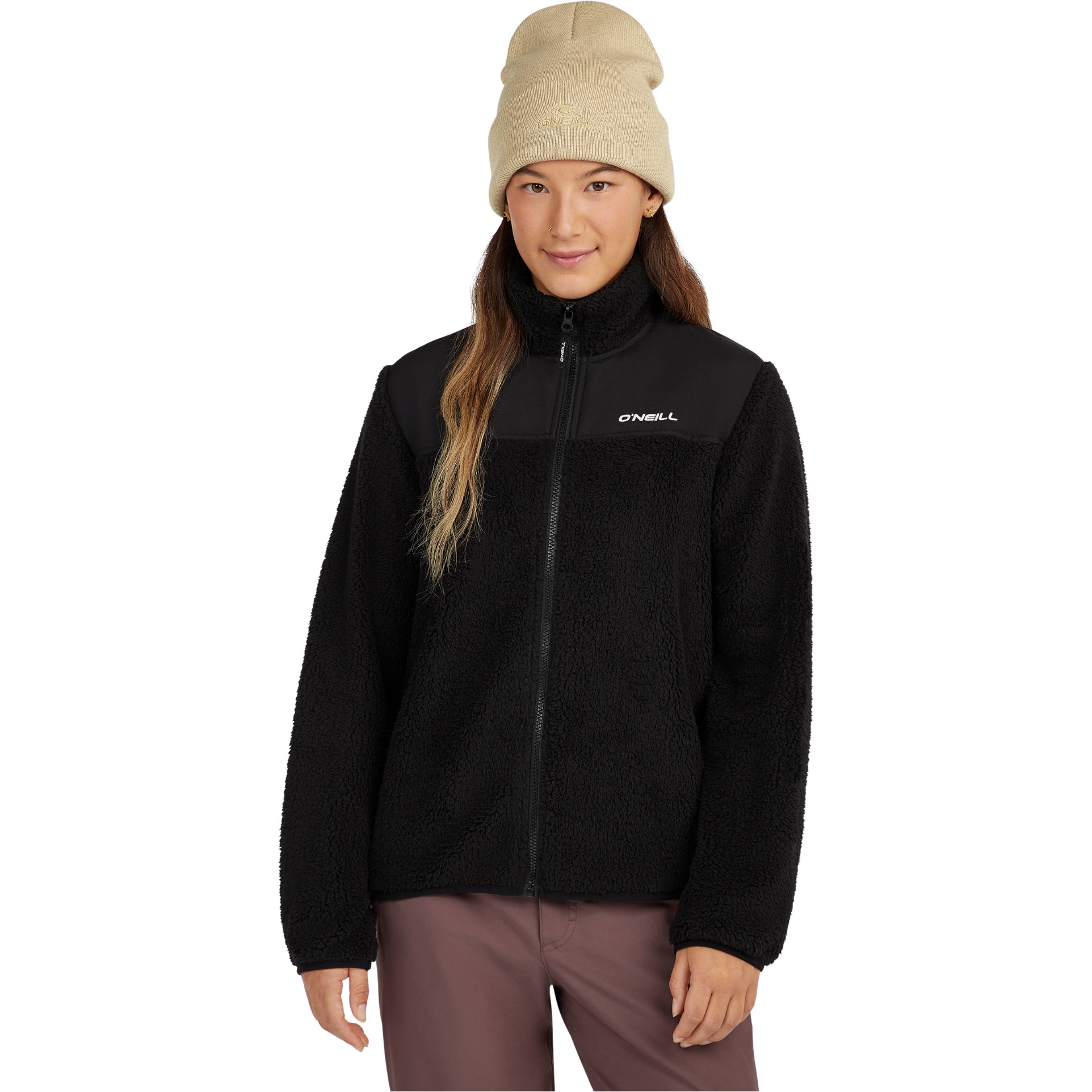 2026 O'Neill Frauen Fwc'Cruz Fuzzy Vollzipper Hyperfleece 1350107 - Black Out